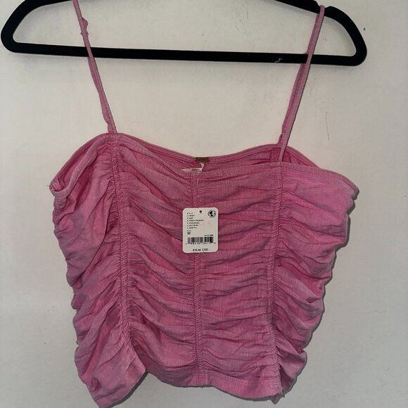 Free People Pink Crop Top - Picture 1 of 4